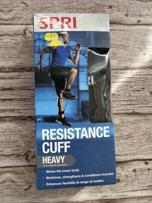 SPRI Resistance Cuff Black Heavy Up to 50lbs of Resistance Exercise Guide