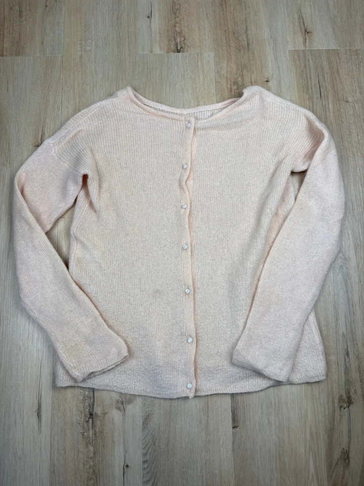 Gilet Cardigan Maille Gaspard Sézane Rose Poudré Mohair Alpaga - Photo 2/4