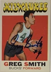 1971-72 TOPPS Greg Smith Auto Card #129 Milwaukee Bucks Vintage Signed NBA