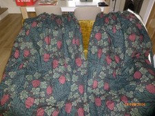 William Morris pair of curtains Vine pattern. Fully lined 66"(gathered)x76inch