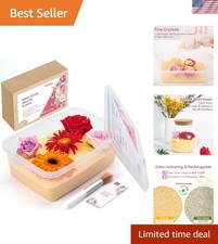 Flower Drying Crystals Silica Gel Kit 5LBS Reusable Color Indicating Airtight...