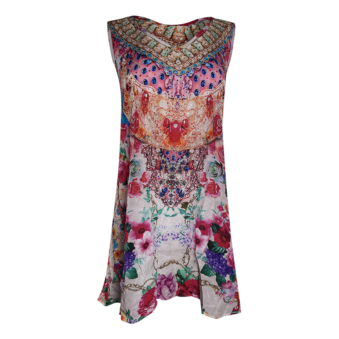 Струящийся топ Inoa Rosetto Gardenia 120118 розового цвета 17490₽