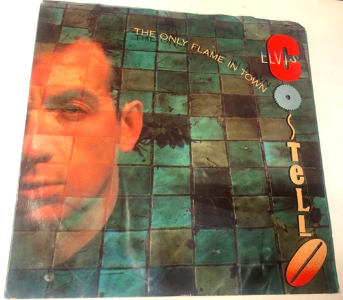Elvis Costello 7" 45 Record & Picture Sleeve The Only Flame In Town / Turning Th