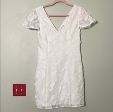 Anthropologie Endless Rose White Dress Size Medium