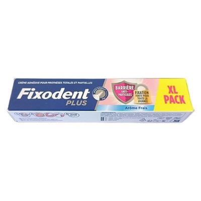 Fixodent Klebecreme plus Partikelbarriere, für komplette und teilweise Prothesen