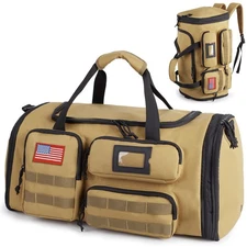Expandable Gym Bag For Men,Tactical Large 3 in 1 Sports Duffle Bag With Shoes...