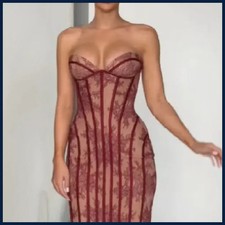 Fashion Striped Floral Print Dress Sexy Off Shoulder Backless Adjustable