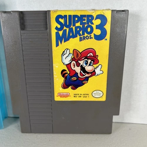 Vintage Super Mario Bros 3 1985 Original NES Game Cartridge Authentic Nintendo
