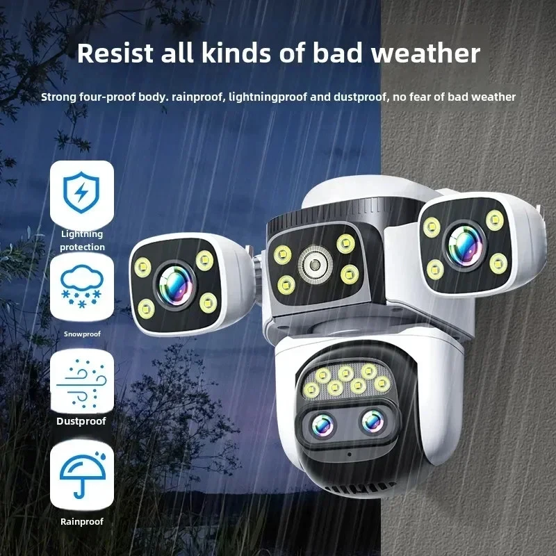 10K Outdoor Security Surveillance Camera PTZ Automatic Tracking 4-lens IP65 CCTV - Image 4 of 4