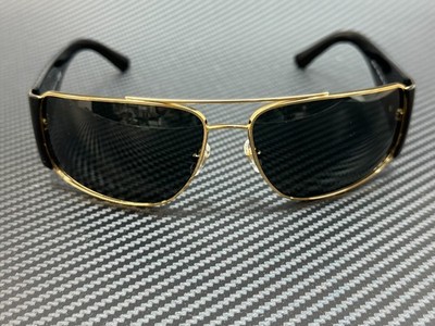 VERSACE VE2163 100287 Gold Grey Lens Men's Rectangle Sunglasses
