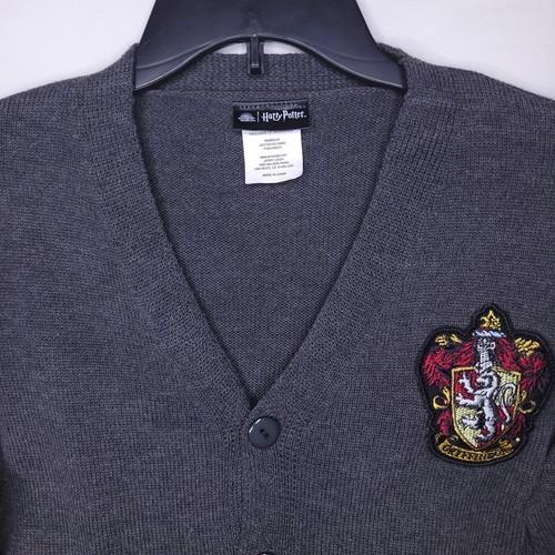 Harry Potter Cardigan Kids XL Gray Gryffindor - Picture 2 of 13
