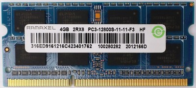 Ramaxel 4GB DDR3 SO-DIMM PC3-12800S 1600MHz CL11 2Rx8 Notebook RAM