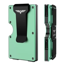 Minimalist Wallet for Men, Metal Wallet with Money Clip, Slim Compact Wallet,...