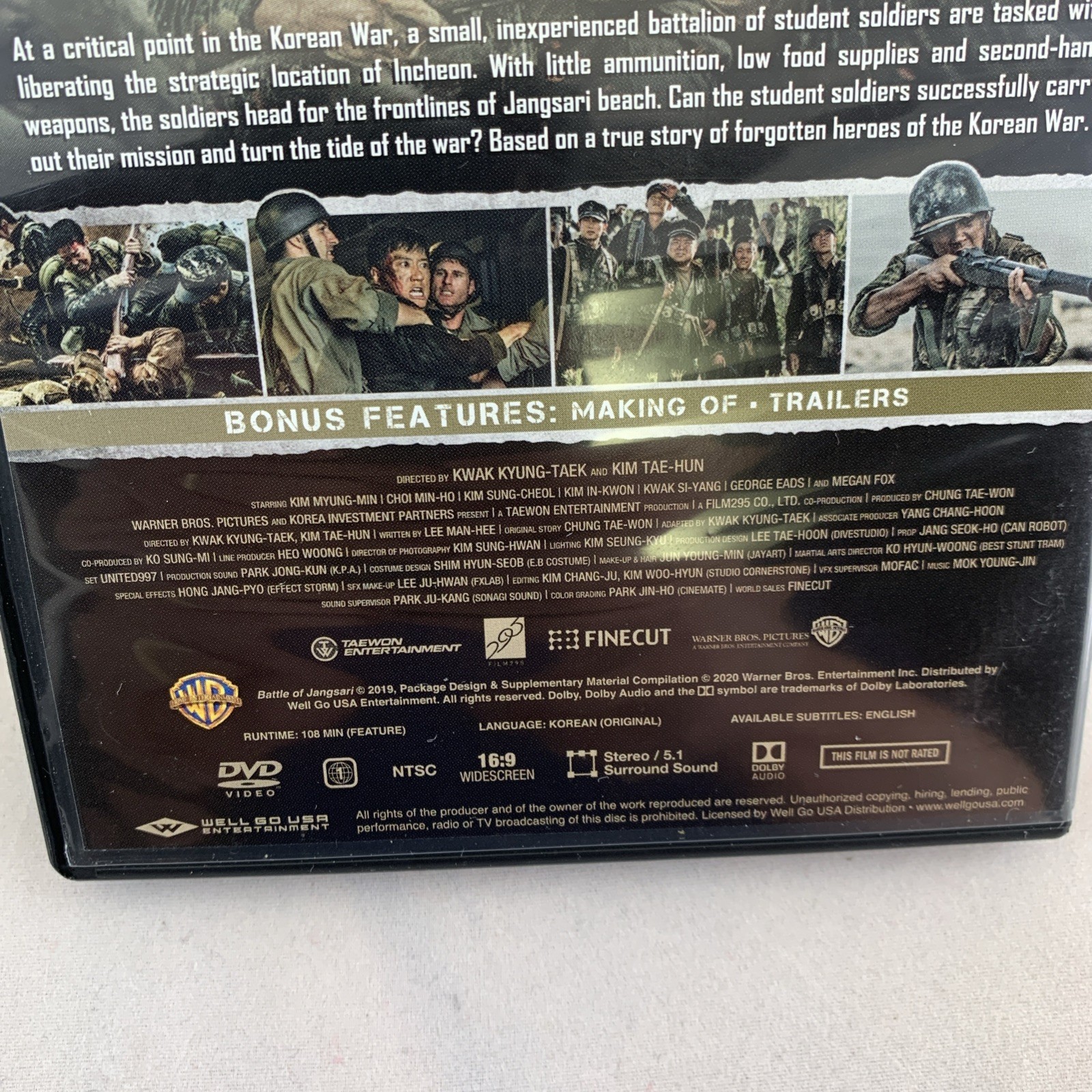 The Battle of Jangsari (DVD 2020 ) Kim Myung-Min-Megan Fox-George Eads War Movie