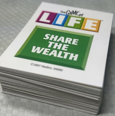 Complete Deck Game of Life 2007 Card Lot, Career, Salary, House, Insurance