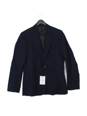 Paul Smith Men's Blazer Chest: 38 in Blue Wool with Other Overcoat New with tags
