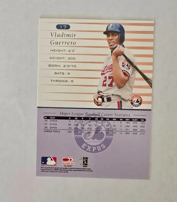 (ITEM C943) CLADIMIR GUERRERO - 2001 DONRUSS DONRUSS RETRO 1999 #17 - Image 2 of 2