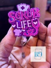 RN, School Nurse, ER NURSE, NURSE, Tech, LVN,ICU, BSN Reel ID Badge Holder,Scrub