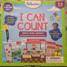 Skillmatics I Can Count Write Wipe Repeat Activity Mats Educational Game Age 3-6