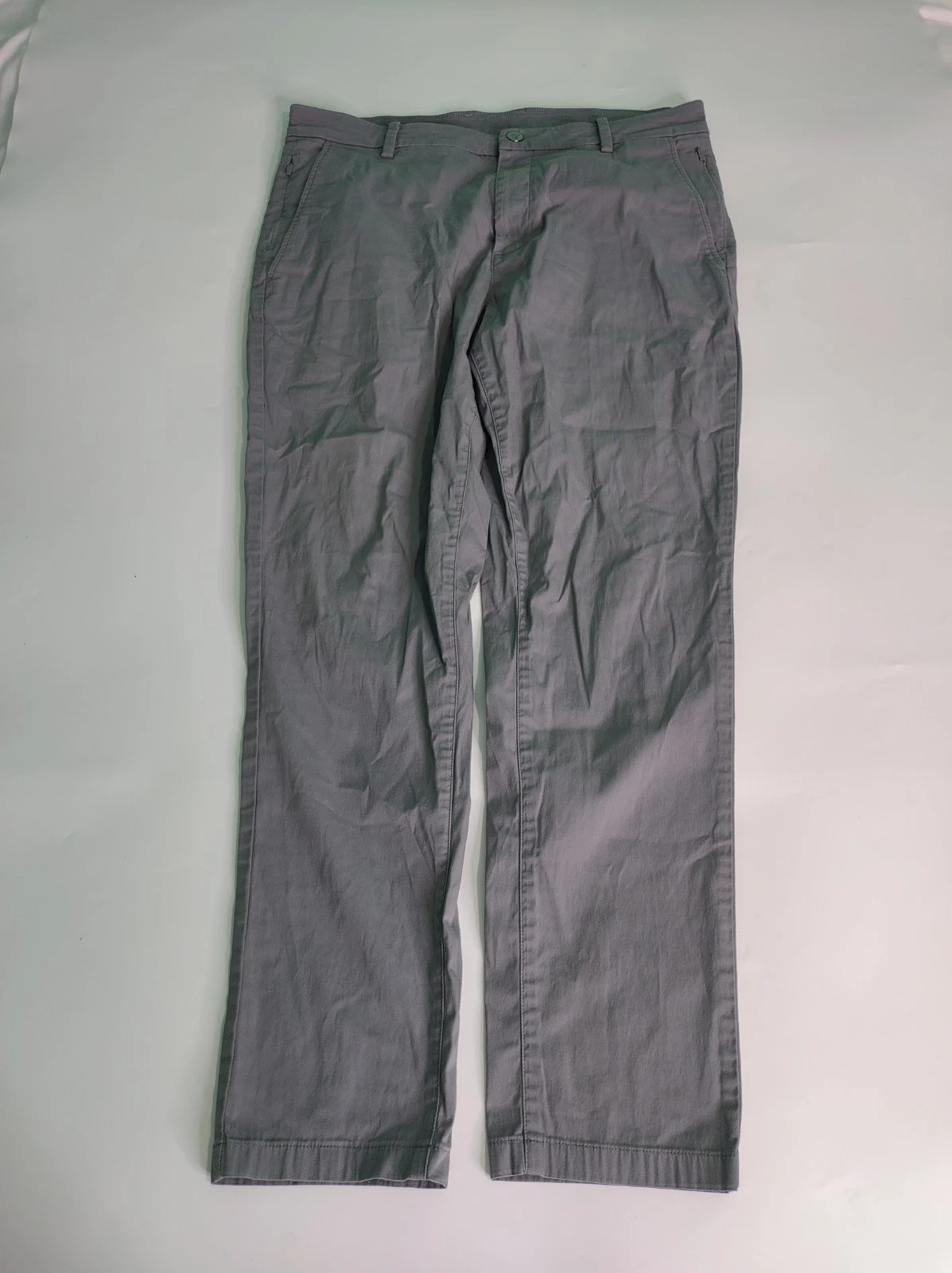 Birddogs Pants Mens 34x29 Gray Chino Boom For Your Boomstick Lined Stretch Work