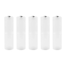 5x AAA to AA Battery Adapters Clear Universal Compact Converter Cases Conversion