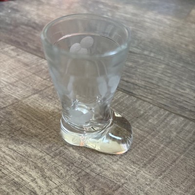European Glass Boot MOD DEP Rad geätzte Kleeblätter Schnapsglas KOSTENLOSE Lieferung UK