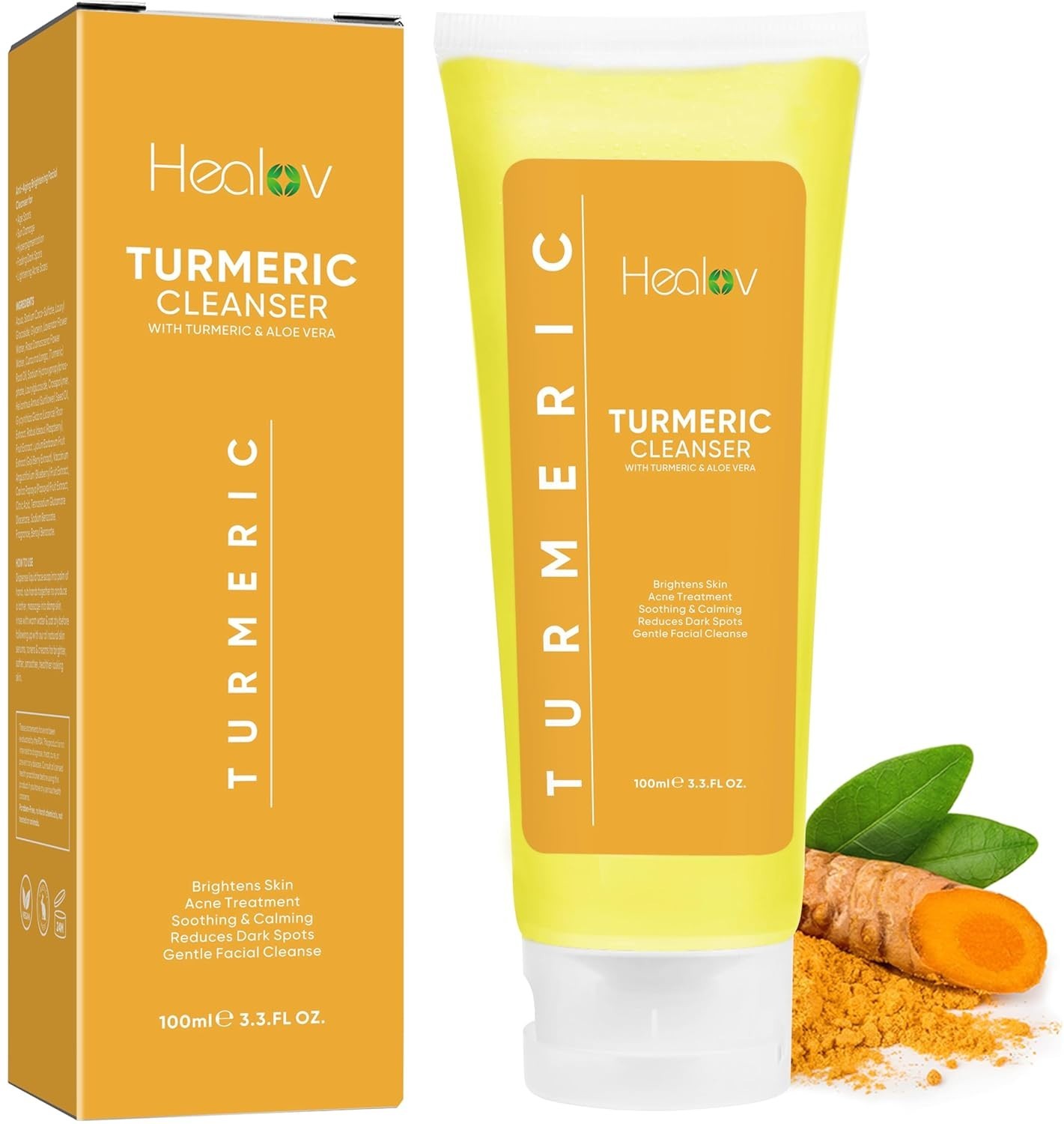 Turmeric Facial Cleanser, Face Wash,Turmeric Glow Wash,Deep Cleansing usa