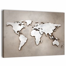 Quadro Mappamondo Bianco - Sta…