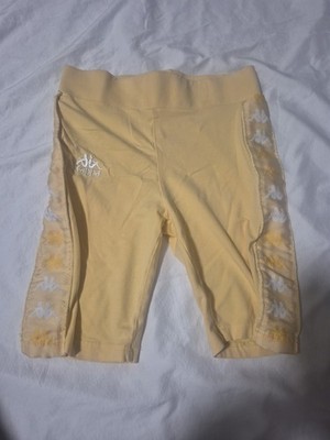 Kappa Kill Biker Shorts Small Butter Yellow 222 Banda Utuado Logo