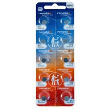 Renata SR626SW Silver Oxide Watch Batteries 377 10 Count 1.55V Watch Battery