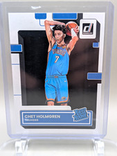 Panini 2022-23 Panini Donruss Chet Holmgren Rated Rookie #202 Thunder Card. rookie card picture