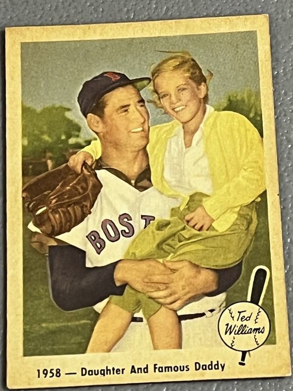 1959 Fleer Ted Williams #64-Daughter and Famous Daddy-No Crease-vgex-ex