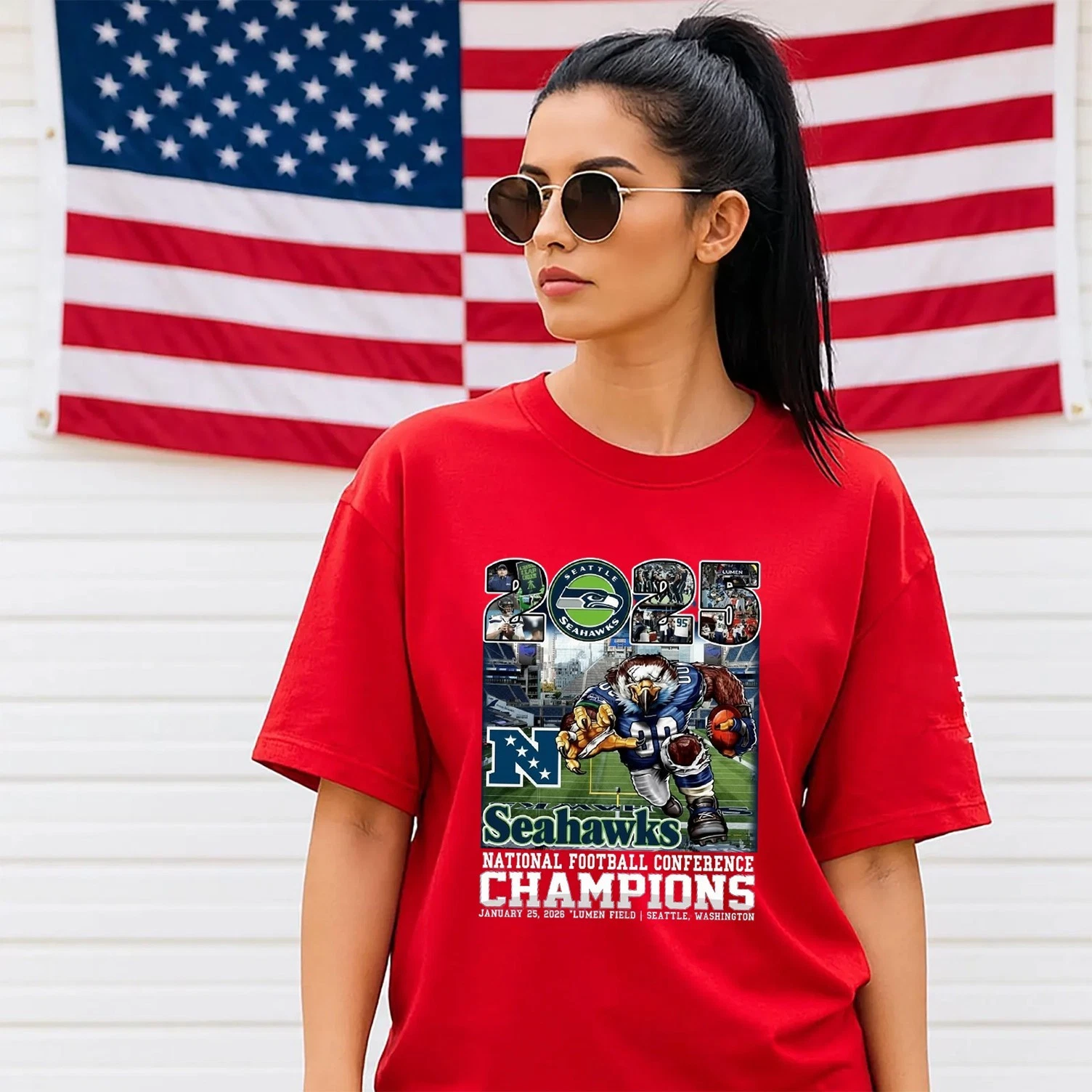 Seattle Seahawks Mascot 2025 Champions T-Shirt