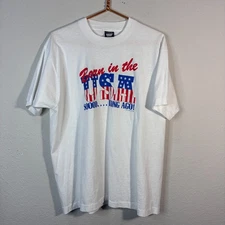 Vintage Screen Stars Best T Shirt Tee Born in the USA Single Stitch XL