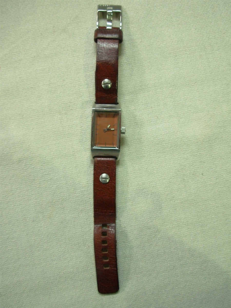 Watch Band Diesel DZ1008 Brown Leather Strap 16mm Original