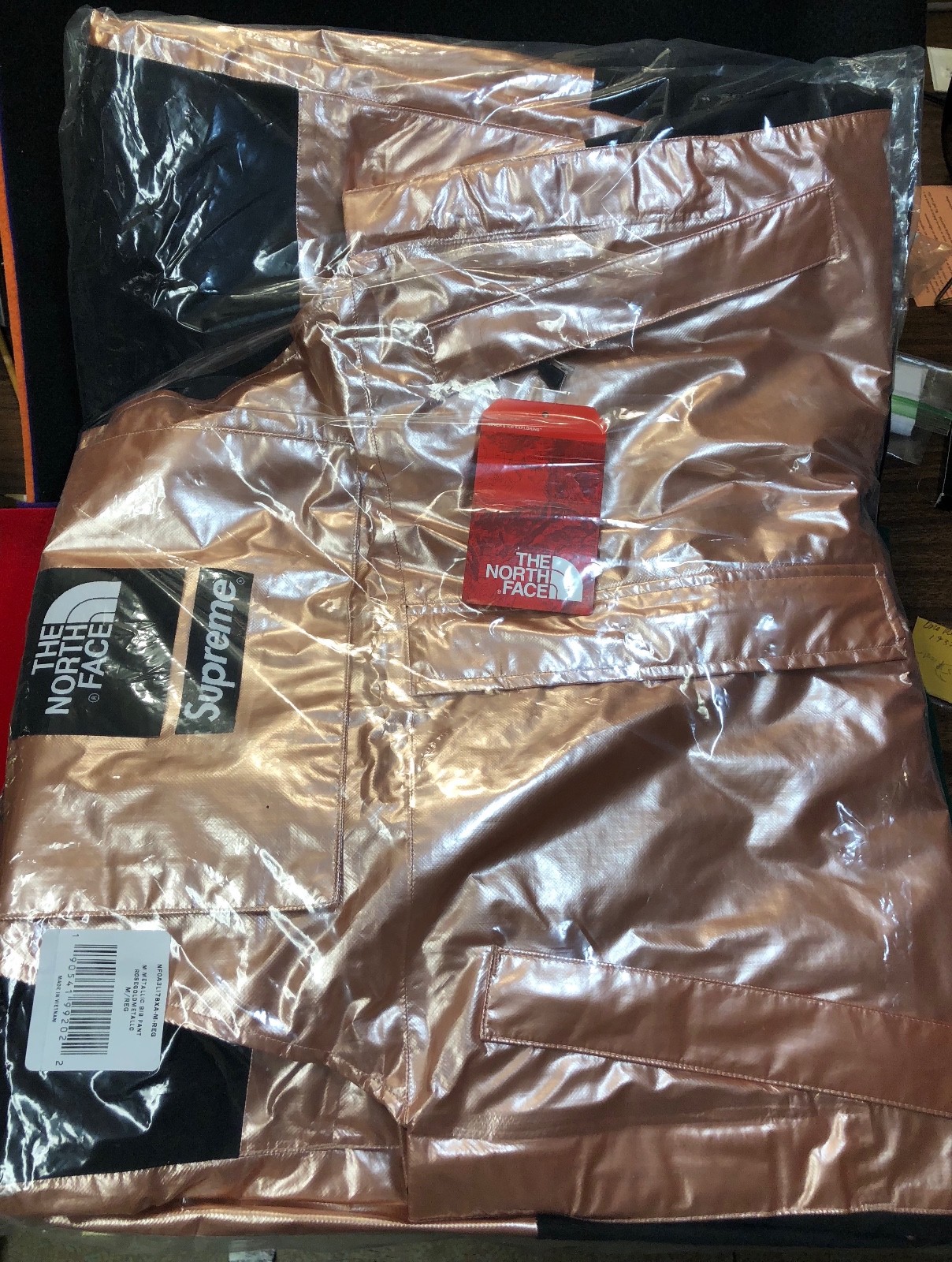 supreme the north face metallic mountain bib pants
