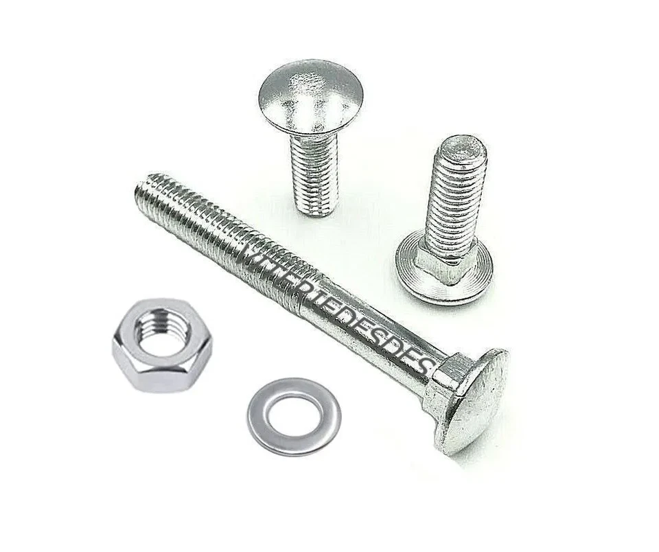 VITI M6 QUADRO SOTTO TESTA PERNI CAVICCHIA TESTA TONDA UNI 5732 DIN 603 ZINCATO - Immagine 4 di 4