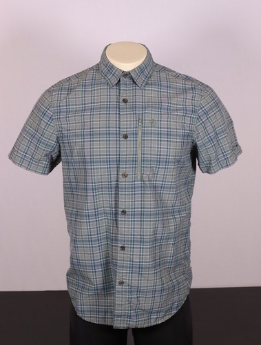 Fjällräven Herren Medium Kurzarm Hemd - Grün Blau Weiß Multi Kariert - Bild 2 von 11