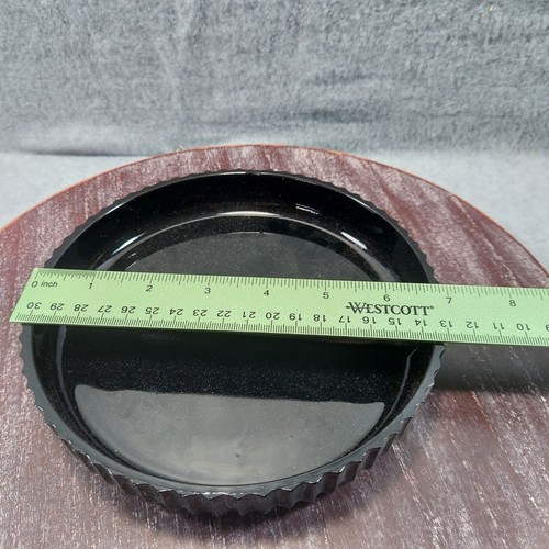 L.E. Smith Black Amethyst Relish Candy Divided Glass Ribbed Edges Vintage READ - Picture 9 of 10