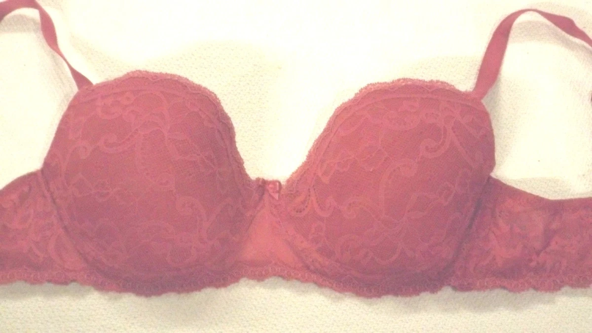 LADIES INTIMISSIMI UK 34D EUR 75D FLORAL LACE UNDERWIRED FULL CUP FUCHSIA  BRA