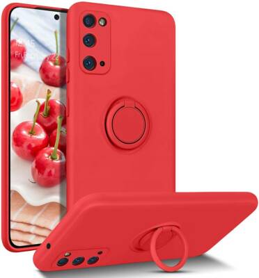 FÜR SAMSUNG GALAXY A33 5G - GRIP Handy Hülle mit Ring Etui Case Cover Tasche ROT