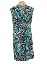 Michael Kors Dress Size S Faux Wrap Sleeveless Stretchy Multicolor