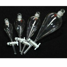 1 PC 60ML 1000ML Lab Thickened glass Separatory Funnel with PTFE Stopcock