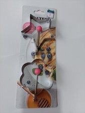New Salter Set Two Stainless Pancake Moulds Egg Mould Cookie Cutter with Handles