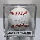 Jason Giambi Signed MLB Baseball With The Inscription I Love N.Y.