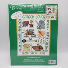 Garden Lover Counted Cross Stitch Kit 51423 8" x 10" Large Print Chart Beginners