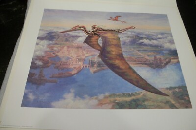 Dinotopia - GWS LE Print by Artist James Gurney - ''Skybax Ryder'' - #914/3500