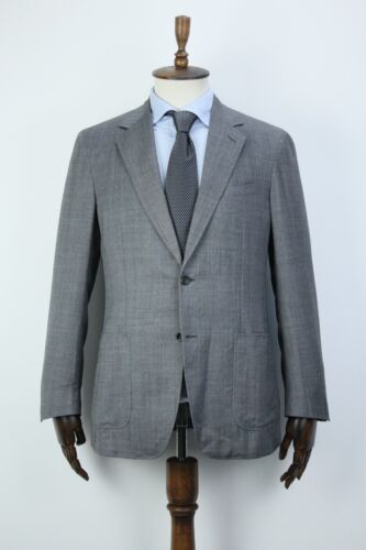 Lux CANALI Kei Gray PURE WOOL Solid Sport Coat Blazer Jacket 52IT 42US/UK - Picture 2 of 16