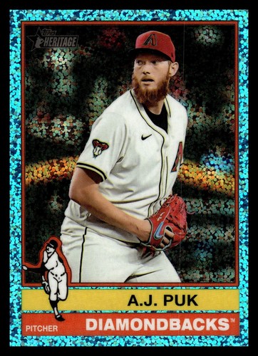 2025 Topps Heritage Blue Chrome 490 A.J. Puk, Arizona Diamondbacks SP