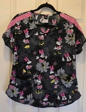 Disney Minnie Mouse Womans Scrub , Size M